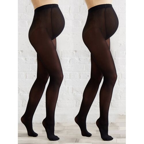 Lot De 2 Collants Opaques De Grossesse Lot Noir