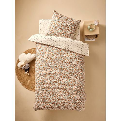Parure Housse De Couette Et Taie D'oreiller Réversible Retro Flowers, Avec Coton Recyclé Multicolore