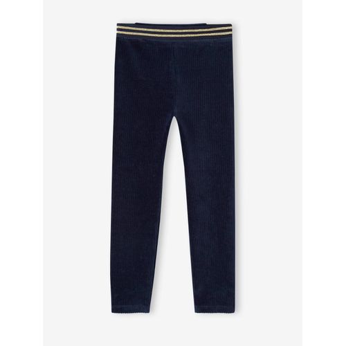Legging Velours Fille Marine