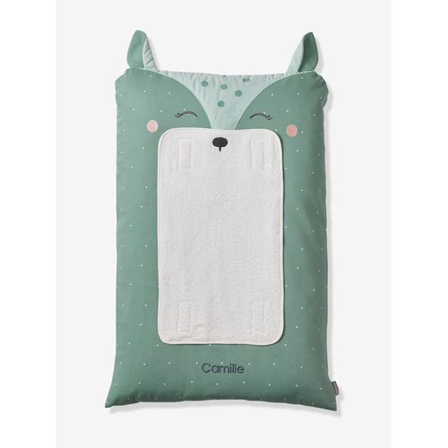 Housse De Matelas À Langer Personnalisable Biche Vert Imprimé