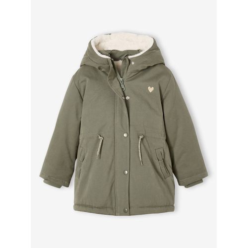 Parka À Capuche Romantique Fille Vert