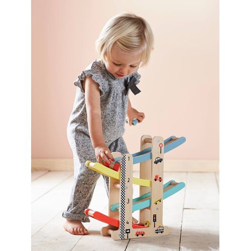 Toboggan à voitures en bois FSC® multicolore