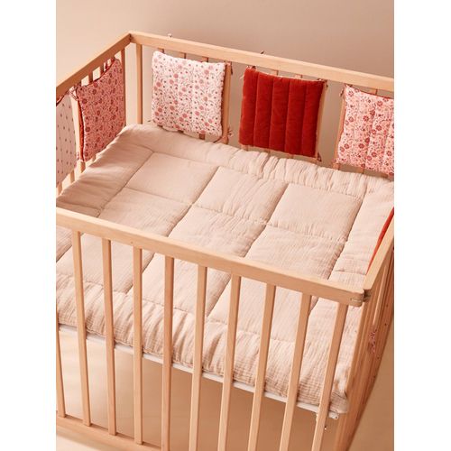 Tour De Lit/Tour De Parc Modulable Happy Boheme Rose Imprimé