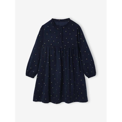 Robe En Velours Imprimées Fille Marine