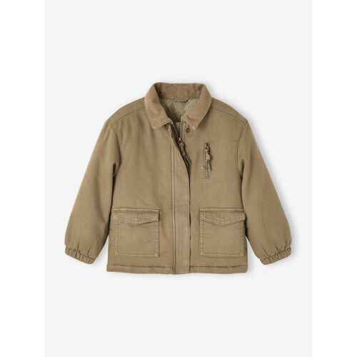 Veste Matelassée Brodée Au Dos Fille Kaki