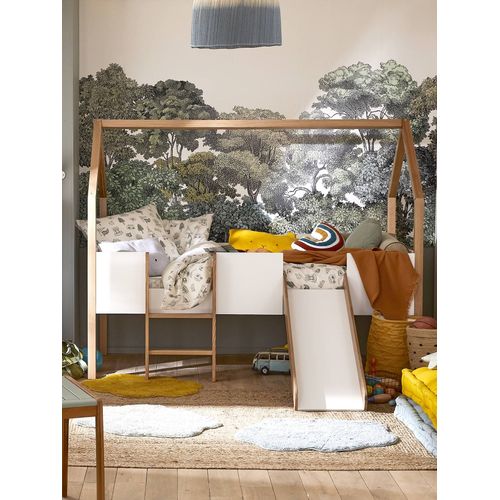 Lit Cabane Toboggan Blanc