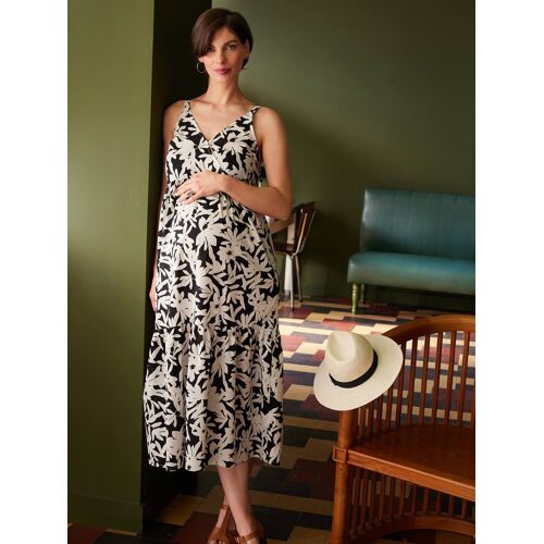 Robe Longue À Bretelles Grossesse Noir