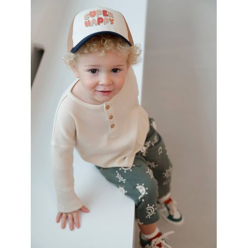 Casquette Super Happy Bébé Garçon Écru