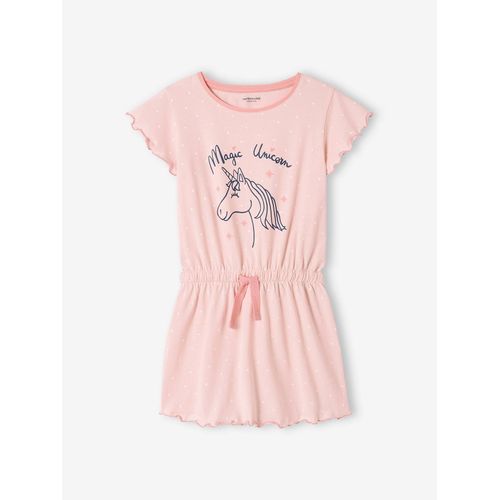 Chemise De Nuit Fille Licorne Rose Pâle
