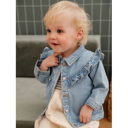 Veste Volantée En Denim Bébé Denim Bleached