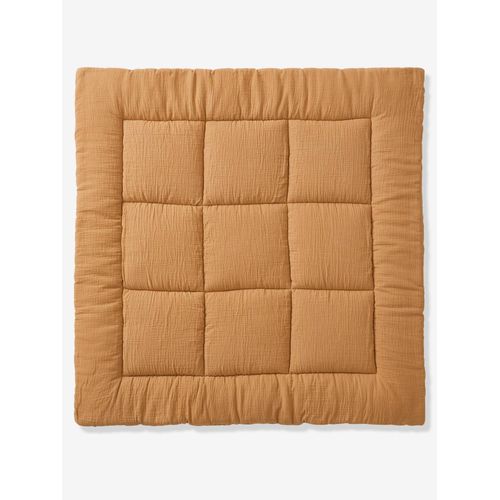Tapis De Sol / Fond De Parc Uni Gaze Et Percale De Coton Ocre