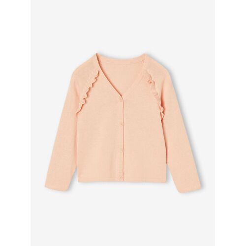 Gilet À Volants Cérémonie Fille Rose Pâle