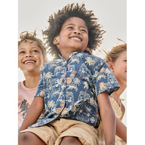 Chemise Motifs Surf Garçon Bleu Imprimé