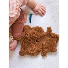 Attache-tétine Doudou en sherpa noix de pécan