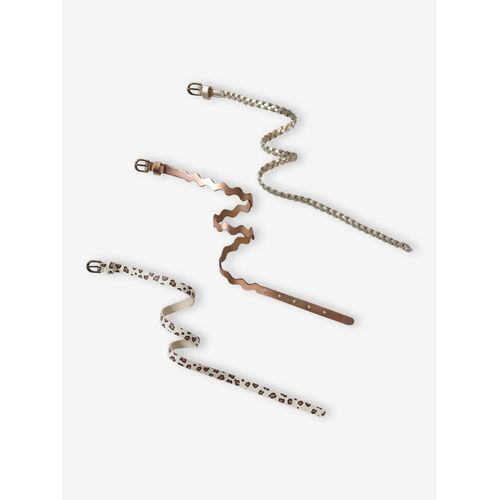 Lot De 3 Fines Ceintures Fille Assorties