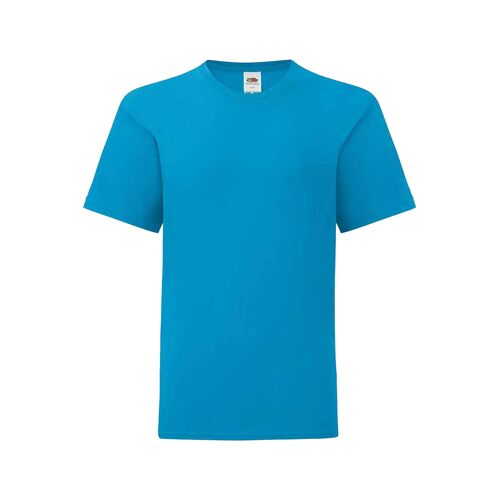 T-Shirt Coton Peigné Et Filé À L'anneau Iconic Azur