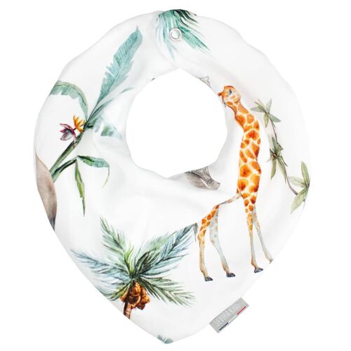 Bavoir Bandana En Coton Safari Safari, Vert, Gris, Blanc