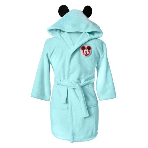 Robe De Chambre Brodée À Capuche, Disney Home Mickey Classic Bleu Ciel