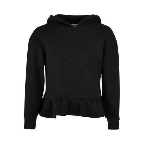 Sweat À Capuche Coton Bio Volants Noir