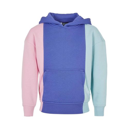 Sweat À Capuche Coton Rose Clair / Bleu Barbeau / Bl