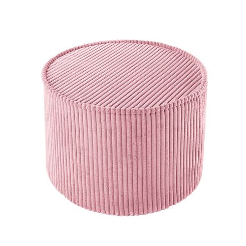 Pouf Enfant Velours Côtelé Pouffe Pink Mousse