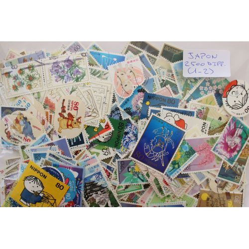 Japon 2500 Timbres Différents