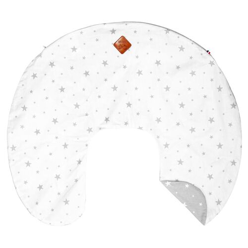 Housse Pour Coussin D'allaitement Ergonomique Stella Stella, Imprimé Étoiles Blanc,
