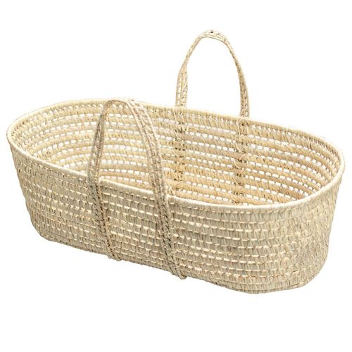 Couffin Panier Moise En Fibres Naturelles Beige