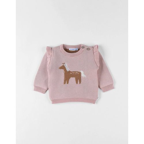 Pull En Tricot Cheval Rose