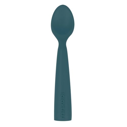 Cuillère Bébé En Silicone Bleu Marine