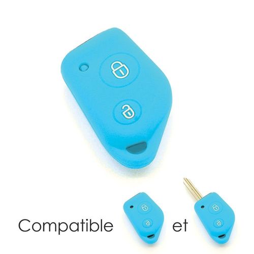 Housse De Clé En Silicone Citroen Saxo Berlingo Xsara Picasso Bleu Clair