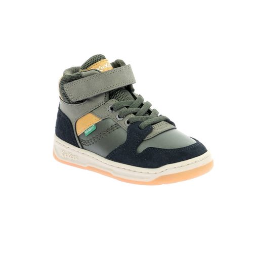 Sneakers Hautes Enfant Kickado Kaki Marine Camel - 24