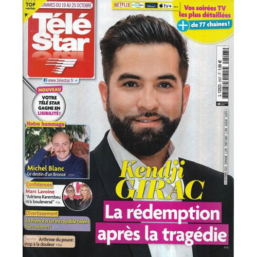 Tele Star N°2507 19/10/2024 Kendji Girac/ Michel Blanc/ Marc Lavoine/ Le Petit Nicolas/ Jeanne D'Arc/ Didier Bourdon & Mélanie Bernier