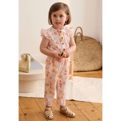 Combinaison Bébé En Gaze De Coton Sumba Rose