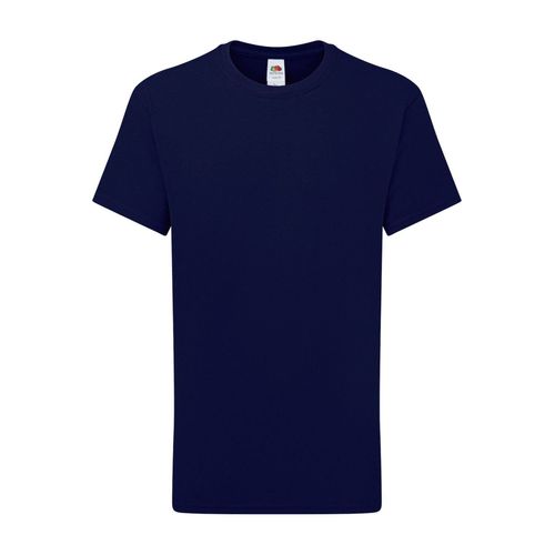 T-Shirt Iconic 195 En Coton Peigné De Qualité Supérieure Bleu Marine Sombre