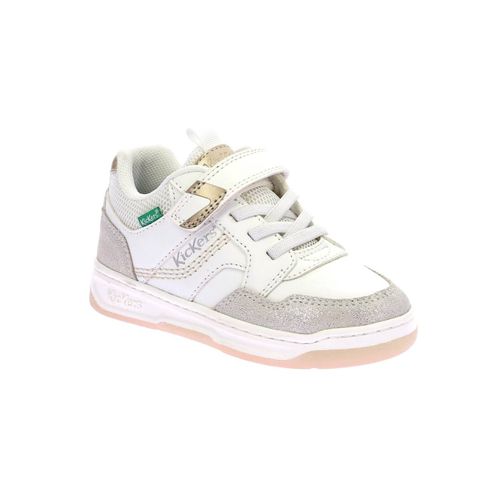 Sneakers Basses Enfant Kickarting Blanc Argent Or - 34