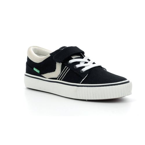 Chaussures Sneakers Basses Enfant Kickslidi Noir Blanc