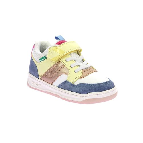 Sneakers Basses Enfant Kickarting Blanc Bleu Jaune - 34