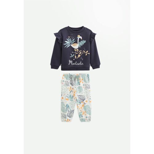 Ensemble Bébé Sweat-Shirt Et Pantalon En Molleton Holamuchacha Bleu