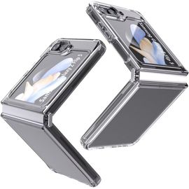 Coque pour Samsung Galaxy Z Flip 5 5G - Hybrid PC+TPU antichoc style militaire, ultra-mince et antidérapante, bords surélevés protection écran & caméra, transparente