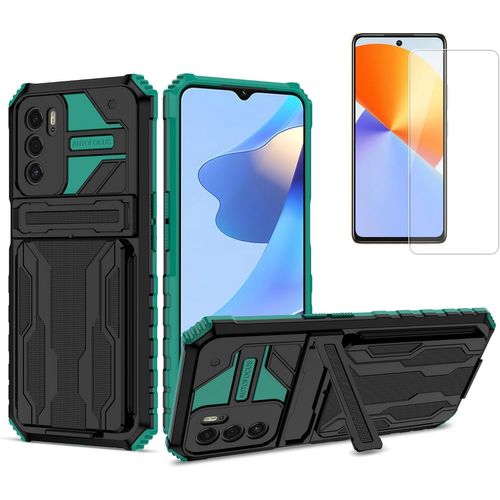 Coque Pour Oppo A16 (Cph2269) Avec Verre Trempé - Modèle Jgs-Bkb, Vert