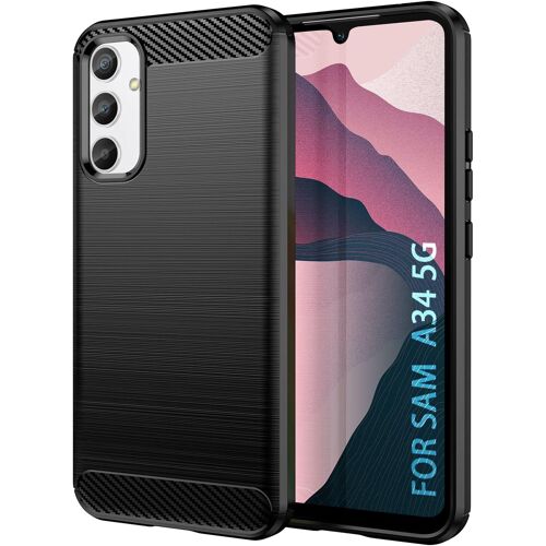 SJZG-Coque Pour Samsung Galaxy A34 5G Compatible Avec Samsung A34 5G Coque De Téléphone, Antidérapante, Anti-Rayures Et Absorbant Les Chocs En Tpu Noir Coque De Téléphone Pour Samsung Galaxy A34 5G