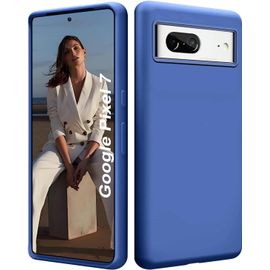 Coque Gel Silicone Ultra-Fine Pour Google Pixel 7 ¿ Housse Antichoc Protection Totale, Bords Surélevés & Intérieur Microfibre, Toucher Satiné - Bleu