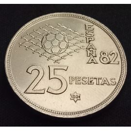 25 Pesetas 1980 Espagne (Commerant La Coupe Du Monde De Football 1982)