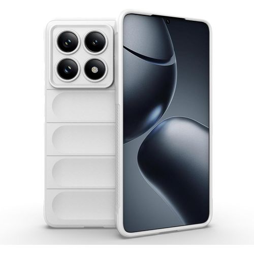 Coque Silicone Liquide Pour Xiaomi 14t Pro 5g - Antimicrobienne, Antichoc Niveau Militaire (Coins À Coussin D'air), Doublure Microfibre Douce, Antidérapante, Rebord Élevé, Compatible Recharge Sans Fil - Blanc