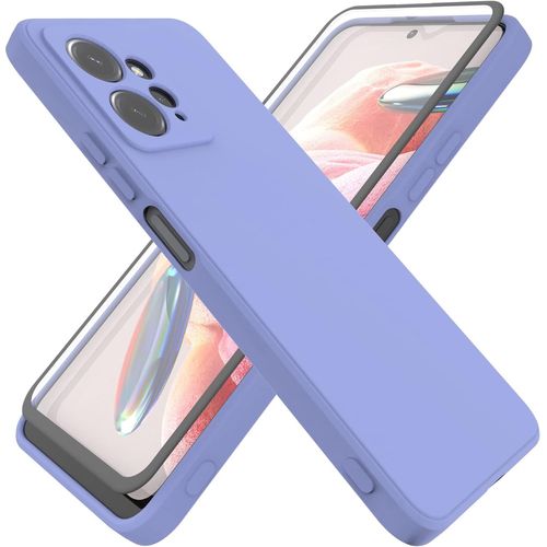 Coque Silicone Tpu + Verre Trempé Pour Xiaomi Redmi Note 12 4g (6,67"") ¿ Bumper Antichoc Anti-Rayures, Protection Écran Et Caméra, Violet