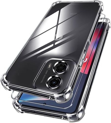 Coque Avec 1 Verre Compatible Avec Motorola Moto E14 / Moto G24 / G04s / G04 Protection Écran En Verre Trempé Coque De Protection Étui De Protection En Silicone Antichoc, Souple Tp[Coq313110]
