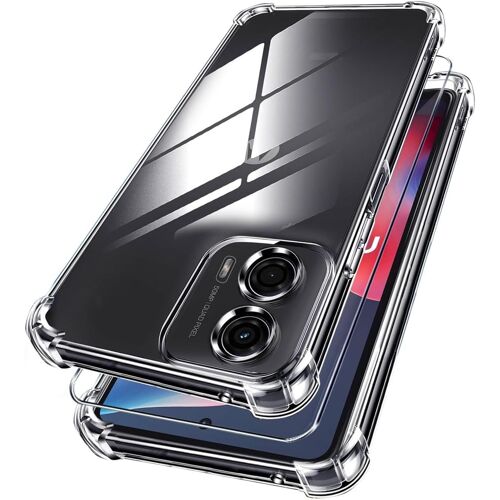Coque Avec 1 Verre Compatible Avec Motorola Moto E14 / Moto G24 / G04s / G04 Protection Écran En Verre Trempé Coque De Protection Étui De Protection En Silicone Antichoc, Souple Tp[Coq313110]