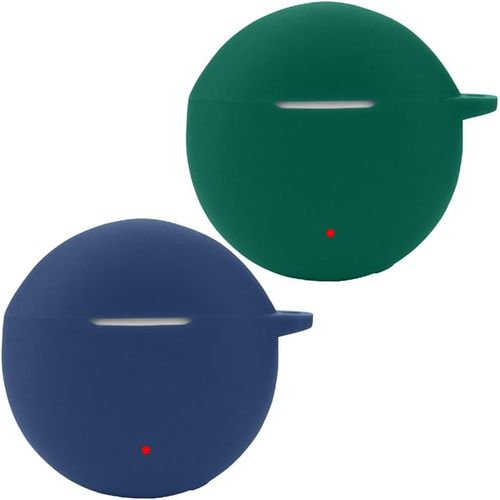 Coque Silicone Compatible Honor Earbuds X5 ¿ Antichoc & Anti¿Poussière, Compatible Recharge Sans Fil ¿ Lot 2 (Bleu & Vert)