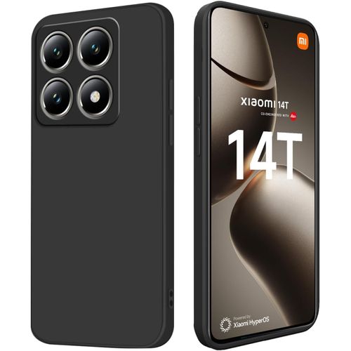 Coque Souple Tpu Pour Xiaomi 14t 5g - Protection 360° Antichoc Et Antirayures, Bords Surélevés Pour Appareil Photo, Antidérapante - Noir